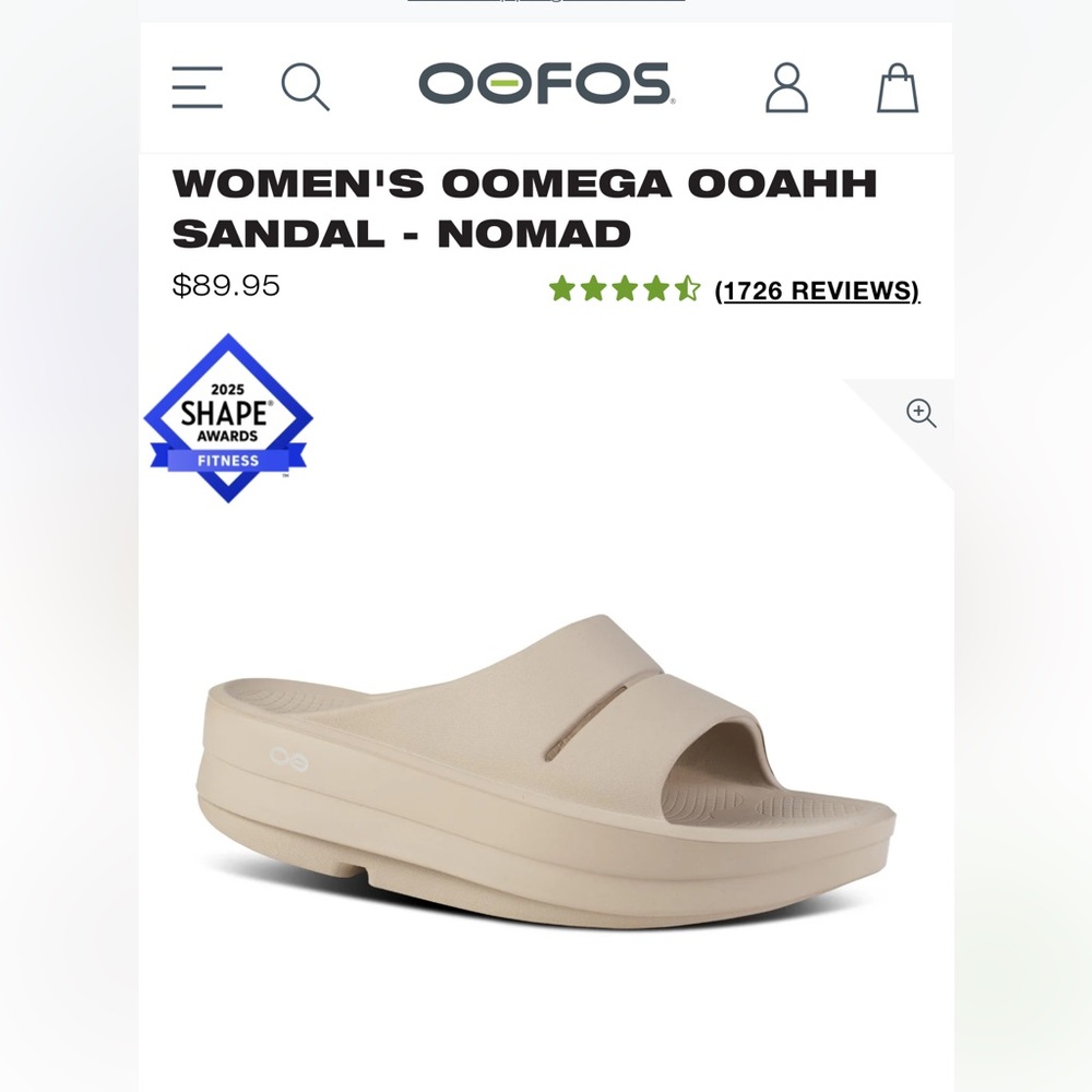 OOFOS Women's Oomega Ooahh sandal